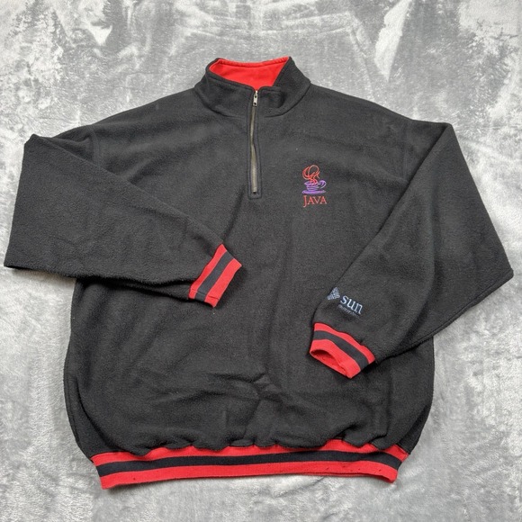 VTG 90s Java Software Sun Microsystems Fleece Jacket Large Promo Tech Computer